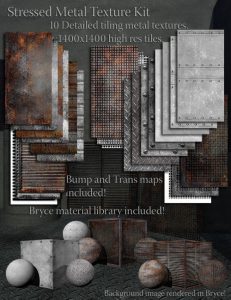 Bryce Download - Stressed Metal Texture Kit