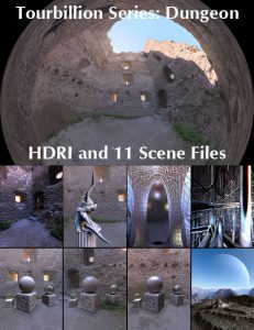 Bryce Download - Tourbillion Dungeon HDRI and Scene Files